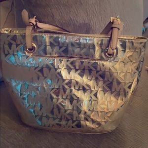 Gold Michael Kors Purse